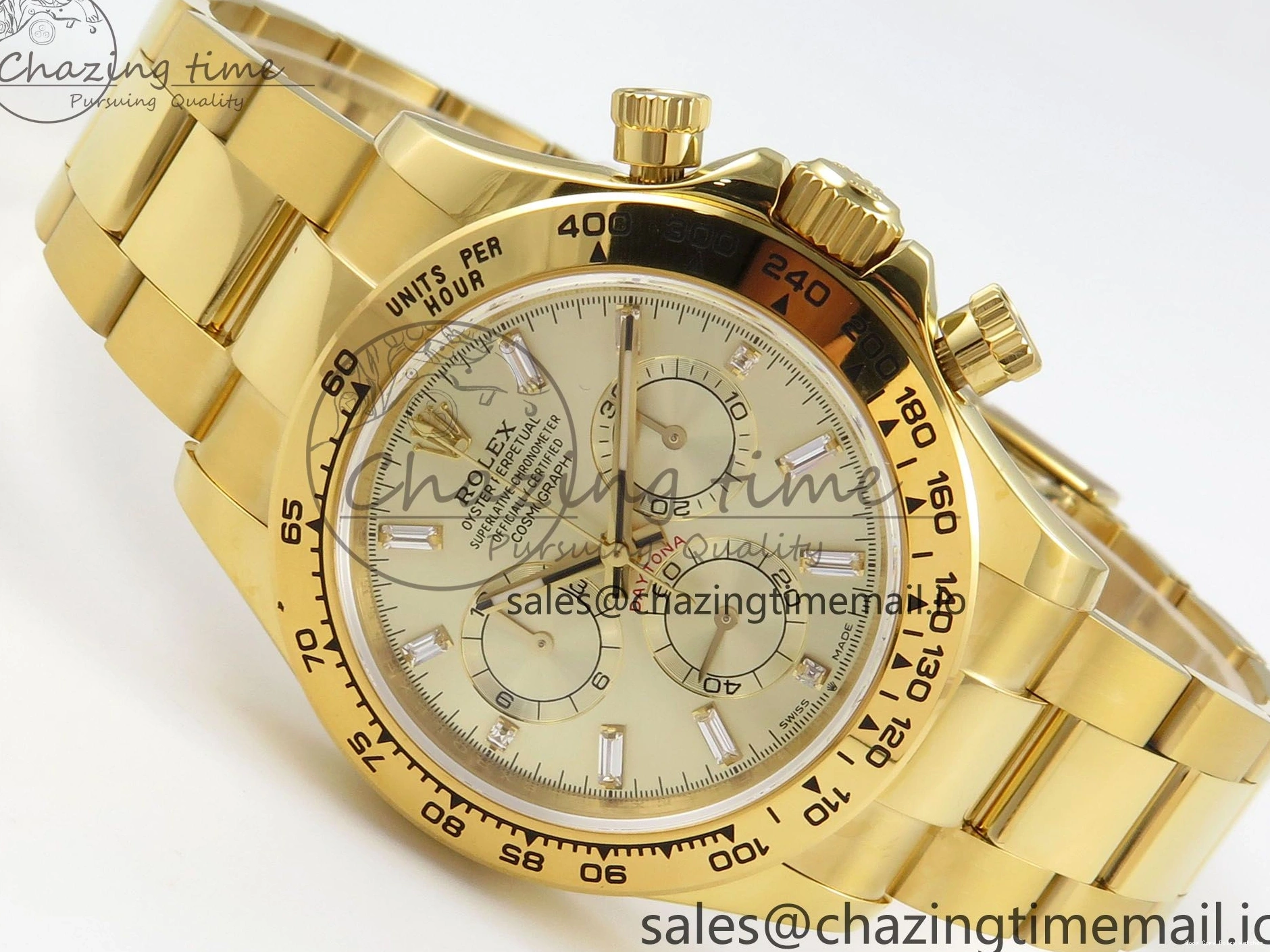 AAA Replica Watches Edition 126508 (Gain Casual Best SH4131 1:1 Weight) 305 Crystal On Dial Bracelet V6 Markers YG YG QF Daytona YG 1219